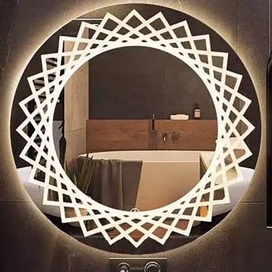 Linea di produzione di specchi/taglio del vetro/sabbiatura/molatura/bordatura/smussatura/marcatura con incisione laser/processo di applicazione di pellicole per specchi da bagno