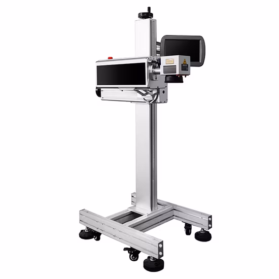 Macchina da stampa per marcatura laser UV Fly ad alta velocità da 10 W per tubi in PVC e vetro.  Metallo con certificazione CE